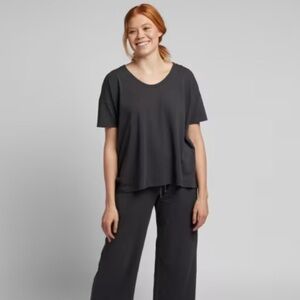 Parachute Women’s Organic Cotton Tee Coal Gray Black XS
